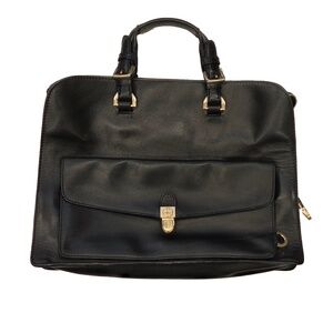 leather HUGO BOss briefcase